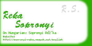 reka sopronyi business card